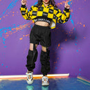 Girls Hip Hop Style Street Dance Performance Costumes, Size:160cm(Trousers)