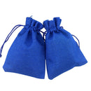 50 PCS Multi size Linen Jute Drawstring Gift Bags Sacks Wedding Birthday Party Favors Drawstring Gift Bags, Size:7x9cm(Royal Blue)