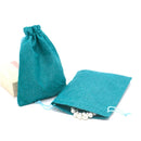 50 PCS Multi size Linen Jute Drawstring Gift Bags Sacks Wedding Birthday Party Favors Drawstring Gift Bags, Size:7x9cm(Black)