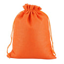 50 PCS Multi size Linen Jute Drawstring Gift Bags Sacks Wedding Birthday Party Favors Drawstring Gift Bags, Size:7x9cm(Orange)