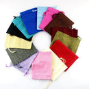 50 PCS Multi size Linen Jute Drawstring Gift Bags Sacks Wedding Birthday Party Favors Drawstring Gift Bags, Size:7x9cm(Orange)