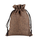 50 PCS Multi size Linen Jute Drawstring Gift Bags Sacks Wedding Birthday Party Favors Drawstring Gift Bags, Size:7x9cm(Coffee)
