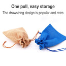 50 PCS Multi size Linen Jute Drawstring Gift Bags Sacks Wedding Birthday Party Favors Drawstring Gift Bags, Size:7x9cm(Light Blue)