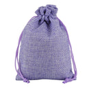 50 PCS Multi size Linen Jute Drawstring Gift Bags Sacks Wedding Birthday Party Favors Drawstring Gift Bags, Size:7x9cm(Purple)