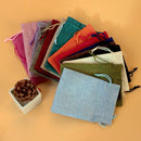 50 PCS Multi size Linen Jute Drawstring Gift Bags Sacks Wedding Birthday Party Favors Drawstring Gift Bags, Size:17x23cm(Linen Color)