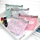 3 PCS Mini Waterproof PVC Jelly Coin Purse Transparent Zipper Bag(Blue)