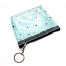 3 PCS Mini Waterproof PVC Jelly Coin Purse Transparent Zipper Bag(Blue)