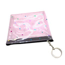 3 PCS Mini Waterproof PVC Jelly Coin Purse Transparent Zipper Bag(Pink)