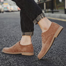 British Style Casual Shoes Suede Oxford Leather Men Shoes, Size:44(Brown)