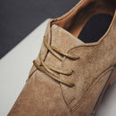 British Style Casual Shoes Suede Oxford Leather Men Shoes, Size:44(Khaki)