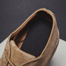 British Style Casual Shoes Suede Oxford Leather Men Shoes, Size:44(Khaki)