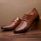 Men Business Dress Shoes Pointed Toe Men Shoes, Size:42(Brown)