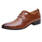 Men Business Dress Shoes Pointed Toe Men Shoes, Size:42(Brown)