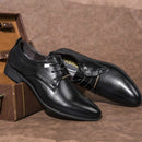 Men Business Dress Shoes Pointed Toe Men Shoes, Size:43(Brown)