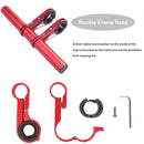 Cycling Handlebar Bike Flashlight Holder Handle Bar Bicycle Accessories Extender Mount Bracket(Red)