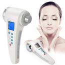 Double-head Ultrasonic Beauty Instrument Ion Import and Export Cleansing Instrument Multi-function Beauty Instrument, Specification:EU Plug(White)