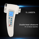 Double-head Ultrasonic Beauty Instrument Ion Import and Export Cleansing Instrument Multi-function Beauty Instrument, Specification:EU Plug(White)
