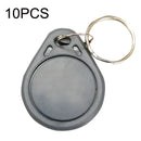 10PCS IC Access Control Card Entree Control M1 Compatibel Fudan Rfid 13.56Mhz Keyfob Sleutelhanger Tag Sleutelhanger(Gray)