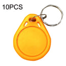 10PCS IC Access Control Card Entree Control M1 Compatibel Fudan Rfid 13.56Mhz Keyfob Sleutelhanger Tag Sleutelhanger(Orange)