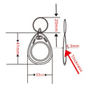 10PCS IC Access Control Card Entree Control M1 Compatibel Fudan Rfid 13.56Mhz Keyfob Sleutelhanger Tag Sleutelhanger(Red)