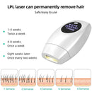 600000 Flash Professional Permanent LPL Epilator Painless LCD Hair Removal Machine, Specification:AU Plug(White)