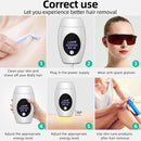 600000 Flash Professional Permanent LPL Epilator Painless LCD Hair Removal Machine, Specification:US Plug(White)
