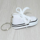 2 PCS Mini Simulation Canvas Shoes Sneaker Keychain Pendant(White)