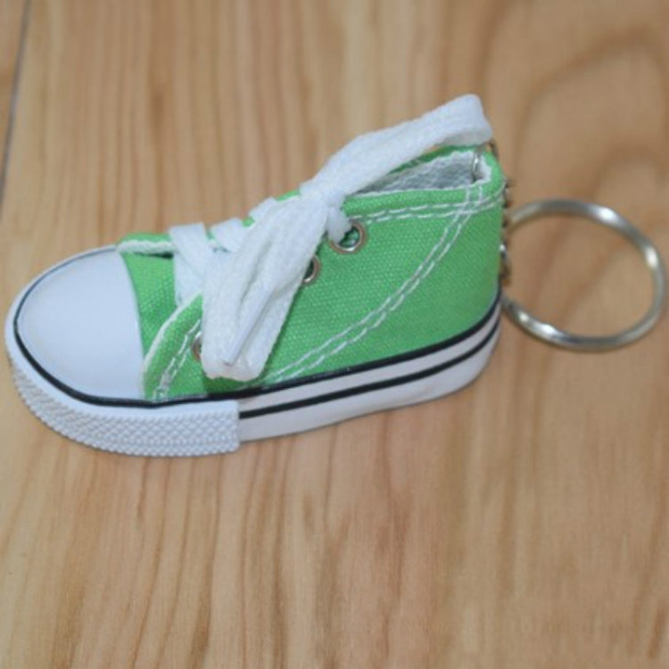 2 PCS Mini Simulation Canvas Shoes Sneaker Keychain Pendant(Green)
