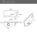 Left Wireless Wall Lamp USB 5V Charger Wall Lights Hotel Headboard Reading Lighting Spot Luminaire Lamp(Matt Black)