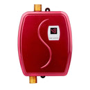 3800W Mini Electric Tankless Instant Hot Water Heater Bathroom Kitchen Washing Water Boiler Household Kitchen Appliance, Plug:220V EU Plug(Red)
