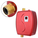 3800W Mini Electric Tankless Instant Hot Water Heater Bathroom Kitchen Washing Water Boiler Household Kitchen Appliance, Plug:220V EU Plug(Red)