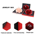 Creative Rose Rotating Ring Box Marriage Wedding Ring Box(Pink)