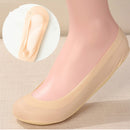 Sponge Pad Ice Silk Silicone Seamless Invisible Non-slip Sweat-absorbent Sailboat Socks(Light Skin)