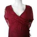 Elegant Maternity Dresses, Size:L(Wine Red)