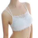 Cross Thin Belt Base Yoga Lace Sport Vest Without Steel Ring, Size:One Size(White)
