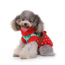 Pet Christmas Sweater Pet Elk Snowflake Dog Sweater, Size:S(MYD96 Red)