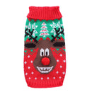 Pet Christmas Sweater Pet Elk Snowflake Dog Sweater, Size:S(MYD96 Red)