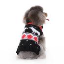Pet Christmas Sweater Pet Elk Snowflake Dog Sweater, Size:S(MYD104 Black)