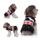 Pet Christmas Sweater Pet Elk Snowflake Dog Sweater, Size:S(MYD104 Black)