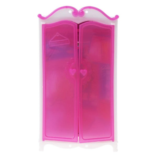 Princess Furniture Wardrobe Barbies Dolls Toys Doll House Closet Toys Accessories