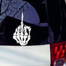 10 PCS Anti-High Beam Car Sticker Middle Finger Despise Reflective Car Sticker Bones Motorcycle Sticker(Red)