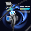 CC56 USB to Type-C / USB-C Magnetic Interface Dust Plug Rotating Data Charging Cable, Cbale Length: 2m(Black)