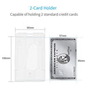 20 PCS Hard Plastic ID Badge Card Holder Integrated Injection Molded Transparent Double-sided Card Holder