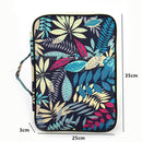 Creative Zipper Multi-function Portable Tablet 14 Inch Computer Bag File Waterproof Nylon Storage(Gray Cyan)