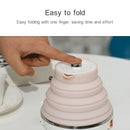 Portable Folding Silicone Intelligent Constant Temperature Travel Camping Electric Kettle, Power cord specification:EU Plug(White)
