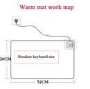 220V Electric Hot Plate Writing Desk Warm Table Mat Blanket Office Mouse Heating Warm Computer Hand Warmer Desktop Heating Plate, Color:Black Big Size, CN Plug