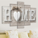 5 PCS Canvas Printing Love HOME Frameless Wall Art Pictures for Home Living Room Bedroom Decoration, Size:30x50cm x2,30x70cm x2,30x90cm x1
