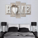 5 PCS Canvas Printing Love HOME Frameless Wall Art Pictures for Home Living Room Bedroom Decoration, Size:30x50cm x2,30x70cm x2,30x90cm x1