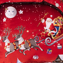 3D Merry Christmas Bedding Set Santa Claus Red Duvet Cover and Pillow Case Set, Size:220x240cm(Red)