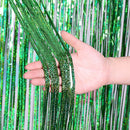 2 PCS Laser Rain Tinsel Foil Curtain Birthday Party Decoration Tassel Wall, Size:1x2.5m(Green)